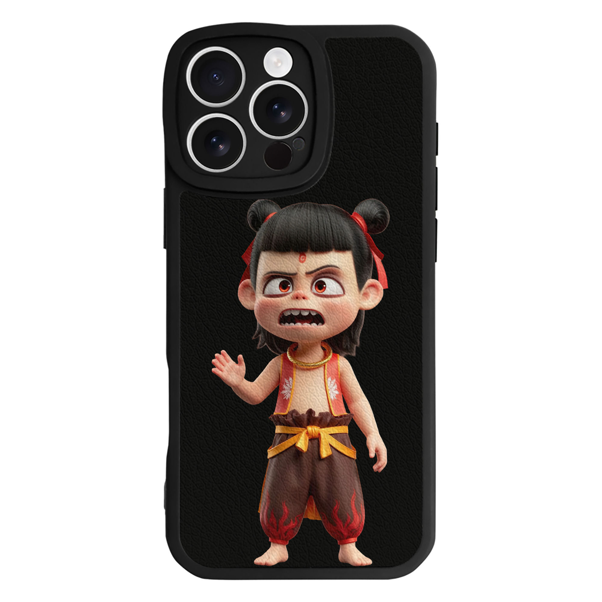 （画像用） Ne Zha 2 ナタ 魔童の大暴れ 【iPhone 16シリーズ対応】シリコンスマホケース（レザー調） 材質：シリコン